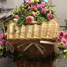 Wicker coffin 