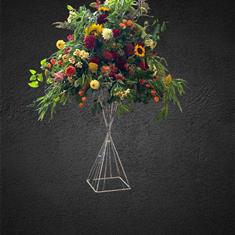 Pedestal red and orange 