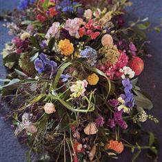 Bright garden flowers 