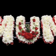 Letters with bespoke sprays 